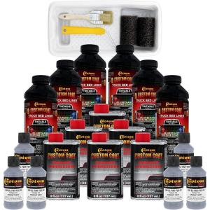 imageCustom Coat Federal Standard Color  36300 Aircraft Gray T92 Urethane RollOn BrushOn or SprayOn Truck Bed Liner 15 Gallon Kit with Roller Applicator Kit  Textured Auto Protective Coating