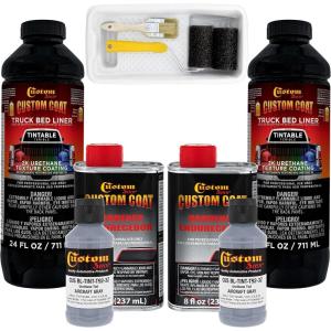 imageCustom Coat Federal Standard Color  36300 Aircraft Gray T92 Urethane RollOn BrushOn or SprayOn Truck Bed Liner 2 Quart Kit with Roller Applicator Kit  Textured Car Auto Protective Coating