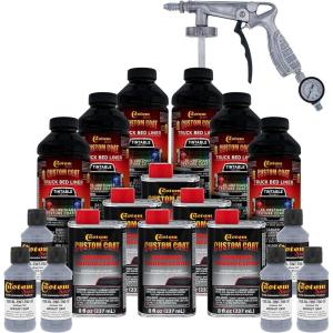 imageCustom Coat Federal Standard Color  36300 Aircraft Gray T92 Urethane SprayOn Truck Bed Liner 15 Gallon Kit with Spray Gun and Regulator  Durable Textured Protective Coating  Car Auto