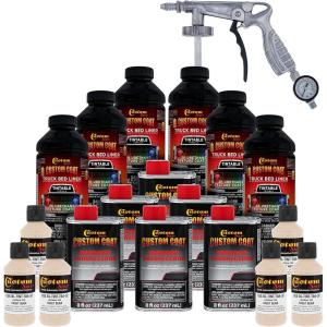 imageCustom Coat Federal Standard Color  36521 Frost Beige T84 Urethane SprayOn Truck Bed Liner 15 Gallon Kit with Spray Gun and Regulator  Durable Textured Protective Coating  Car Auto