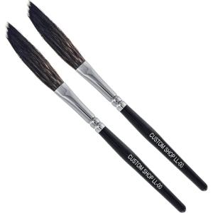 imageCustom Shop  00 Size Long Liner Pinstriping Brush  Beginners and Experts Enhanced Paint Loading Full Belly Design Long Handle Premium Squirrel Hair ampamp Nylon Wool 178quot Length Pack of 200 Long Liner Brush