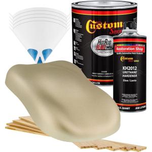 imageCustom Shop  Antique Bronze Metallic  Hot Rod Flatz Flat Matte Satin Urethane Auto Paint  Complete Gallon Paint Kit  Professional Low Sheen Automotive Car Truck Coating 41 Mix Ratio