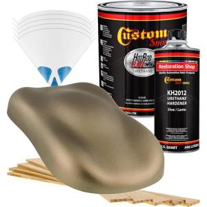 imageCustom Shop  Arizona Bronze Metallic  Hot Rod Flatz Flat Matte Satin Urethane Auto Paint  Complete Gallon Paint Kit  Professional Low Sheen Automotive Car Truck Coating 41 Mix Ratio