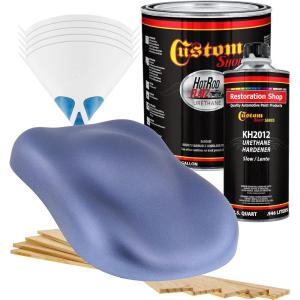 imageCustom Shop  Astro Blue Metallic  Hot Rod Flatz Flat Matte Satin Urethane Auto Paint  Complete Gallon Paint Kit  Professional Low Sheen Automotive Car Truck Coating 41 Mix Ratio