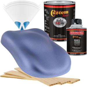 imageCustom Shop  Astro Blue Metallic  Hot Rod Flatz Flat Matte Satin Urethane Auto Paint  Complete Quart Paint Kit  Professional Low Sheen Automotive Car Truck Coating 41 Mix Ratio