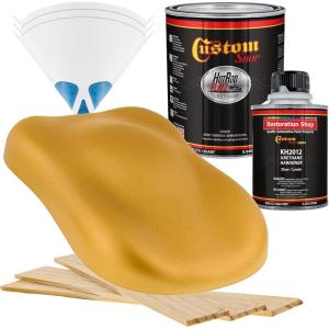 imageCustom Shop  Autumn Gold Metallic  Hot Rod Flatz Flat Matte Satin Urethane Auto Paint  Complete Quart Paint Kit  Professional Low Sheen Automotive Car Truck Coating 41 Mix Ratio