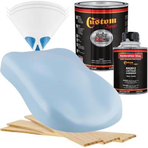 imageCustom Shop  Baby Blue  Hot Rod Flatz Flat Matte Satin Urethane Auto Paint  Complete Quart Paint Kit  Professional Low Sheen Automotive Car Truck Coating 41 Mix Ratio