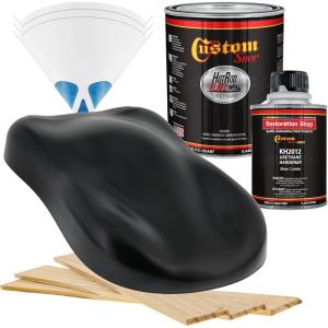 imageCustom Shop  Black Diamond Firemist  Hot Rod Flatz Flat Matte Satin Urethane Auto Paint  Complete Quart Paint Kit  Professional Low Sheen Automotive Car Truck Coating 41 Mix Ratio
