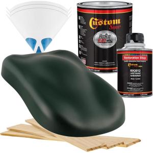 imageCustom Shop  British Racing Green  Hot Rod Flatz Flat Matte Satin Urethane Auto Paint  Complete Quart Paint Kit  Professional Low Sheen Automotive Car Truck Coating 41 Mix Ratio