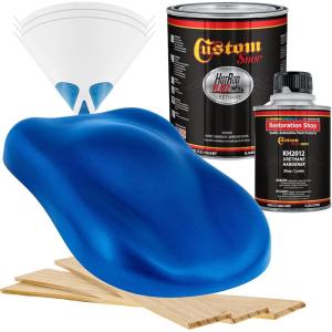 imageCustom Shop  Burn Out Blue Metallic  Hot Rod Flatz Flat Matte Satin Urethane Auto Paint  Complete Quart Paint Kit  Professional Low Sheen Automotive Car Truck Coating 41 Mix Ratio