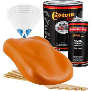 imageCustom Shop  Burnt Orange  Hot Rod Flatz Flat Matte Satin Urethane Auto Paint  Complete Gallon Paint Kit  Professional Low Sheen Automotive Car Truck Coating 41 Mix Ratio