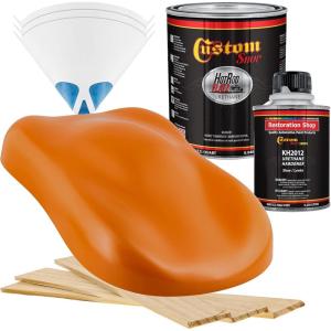 imageCustom Shop  Burnt Orange  Hot Rod Flatz Flat Matte Satin Urethane Auto Paint  Complete Quart Paint Kit  Professional Low Sheen Automotive Car Truck Coating 41 Mix Ratio