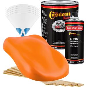 imageCustom Shop  California Orange  Hot Rod Flatz Flat Matte Satin Urethane Auto Paint  Complete Gallon Paint Kit  Professional Low Sheen Automotive Car Truck Coating 41 Mix Ratio