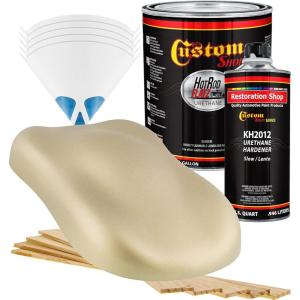 imageCustom Shop  California Suede Metallic  Hot Rod Flatz Flat Matte Satin Urethane Auto Paint  Complete Gallon Paint Kit  Professional Low Sheen Automotive Car Truck Coating 41 Mix Ratio