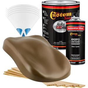 imageCustom Shop  Camo Brown  Hot Rod Flatz Flat Matte Satin Urethane Auto Paint  Complete Gallon Paint Kit  Professional Low Sheen Automotive Car Truck Coating 41 Mix Ratio