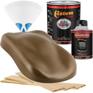 imageCustom Shop  Camo Brown  Hot Rod Flatz Flat Matte Satin Urethane Auto Paint  Complete Quart Paint Kit  Professional Low Sheen Automotive Car Truck Coating 41 Mix Ratio