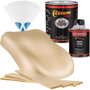 imageCustom Shop  Champagne Gold Metallic  Hot Rod Flatz Flat Matte Satin Urethane Auto Paint  Complete Quart Paint Kit  Professional Low Sheen Automotive Car Truck Coating 41 Mix Ratio