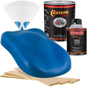 imageCustom Shop  Coastal Highway Blue  Hot Rod Flatz Flat Matte Satin Urethane Auto Paint  Complete Quart Paint Kit  Professional Low Sheen Automotive Car Truck Coating 41 Mix Ratio