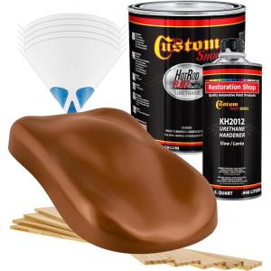 imageCustom Shop  Copper Pearl  Hot Rod Flatz Flat Matte Satin Urethane Auto Paint  Complete Gallon Paint Kit  Professional Low Sheen Automotive Car Truck Coating 41 Mix Ratio