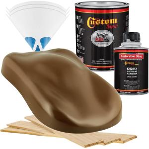 imageCustom Shop  Dakota Brown  Hot Rod Flatz Flat Matte Satin Urethane Auto Paint  Complete Quart Paint Kit  Professional Low Sheen Automotive Car Truck Coating 41 Mix Ratio