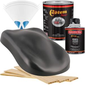 imageCustom Shop  Dark Gray Primer Tone  Hot Rod Flatz Flat Matte Satin Urethane Auto Paint  Complete Quart Paint Kit  Professional Low Sheen Automotive Car Truck Coating 41 Mix Ratio