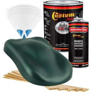 imageCustom Shop  Dark Teal Metallic  Hot Rod Flatz Flat Matte Satin Urethane Auto Paint  Complete Gallon Paint Kit  Professional Low Sheen Automotive Car Truck Coating 41 Mix Ratio