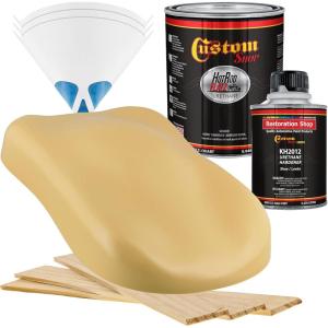 imageCustom Shop  Desert Storm Tan  Hot Rod Flatz Flat Matte Satin Urethane Auto Paint  Complete Quart Paint Kit  Professional Low Sheen Automotive Car Truck Coating 41 Mix Ratio