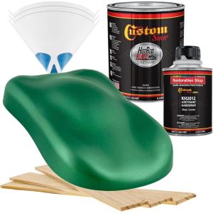 imageCustom Shop  Emerald Green Metallic  Hot Rod Flatz Flat Matte Satin Urethane Auto Paint  Complete Quart Paint Kit  Professional Low Sheen Automotive Car Truck Coating 41 Mix Ratio