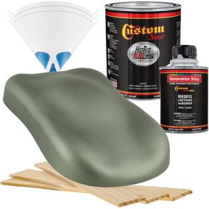 imageCustom Shop  Fern Green Metallic  Hot Rod Flatz Flat Matte Satin Urethane Auto Paint  Complete Quart Paint Kit  Professional Low Sheen Automotive Car Truck Coating 41 Mix Ratio