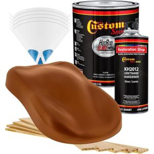 imageCustom Shop  Firemist Orange  Hot Rod Flatz Flat Matte Satin Urethane Auto Paint  Complete Gallon Paint Kit  Professional Low Sheen Automotive Car Truck Coating 41 Mix Ratio