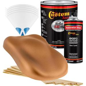 imageCustom Shop  Ginger Metallic  Hot Rod Flatz Flat Matte Satin Urethane Auto Paint  Complete Gallon Paint Kit  Professional Low Sheen Automotive Car Truck Coating 41 Mix Ratio
