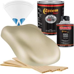 imageCustom Shop  Gold Mist Metallic  Hot Rod Flatz Flat Matte Satin Urethane Auto Paint  Complete Quart Paint Kit  Professional Low Sheen Automotive Car Truck Coating 41 Mix Ratio