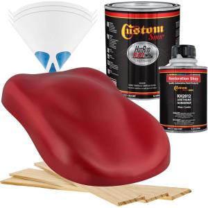 imageCustom Shop  Graphic Red  Hot Rod Flatz Flat Matte Satin Urethane Auto Paint  Complete Quart Paint Kit  Professional Low Sheen Automotive Car Truck Coating 41 Mix Ratio