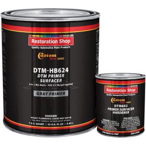 imageCustom Shop  Gray DTM High Build Urethane Primer Surfacer Direct to Metal 21 VOC 114 Quart Kit Fast Dry HighPerformance Primer for Automotive ampamp Industrial use Kit includes 114 Quart32 Fl Oz Pack of 1