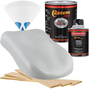 imageCustom Shop  Light Gray Primer Tone  Hot Rod Flatz Flat Matte Satin Urethane Auto Paint  Complete Quart Paint Kit  Professional Low Sheen Automotive Car Truck Coating 41 Mix Ratio