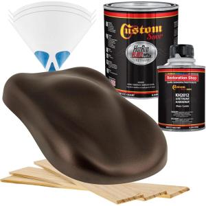 imageCustom Shop  Mahogany Brown Metallic  Hot Rod Flatz Flat Matte Satin Urethane Auto Paint  Complete Quart Paint Kit  Professional Low Sheen Automotive Car Truck Coating 41 Mix Ratio