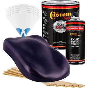 imageCustom Shop  Majestic Purple  Hot Rod Flatz Flat Matte Satin Urethane Auto Paint  Complete Gallon Paint Kit  Professional Low Sheen Automotive Car Truck Coating 41 Mix Ratio