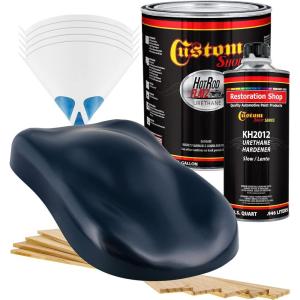 imageCustom Shop  Midnight Blue  Hot Rod Flatz Flat Matte Satin Urethane Auto Paint  Complete Gallon Paint Kit  Professional Low Sheen Automotive Car Truck Coating 41 Mix Ratio