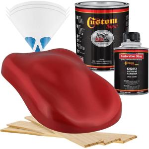 imageCustom Shop  Monza Red  Hot Rod Flatz Flat Matte Satin Urethane Auto Paint  Complete Quart Paint Kit  Professional Low Sheen Automotive Car Truck Coating 41 Mix Ratio
