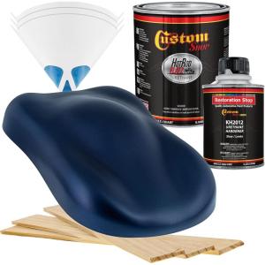 imageCustom Shop  Moonlight Drive Blue Metallic  Hot Rod Flatz Flat Matte Satin Urethane Auto Paint  Complete Quart Paint Kit  Professional Low Sheen Automotive Car Truck Coating 41 Mix Ratio