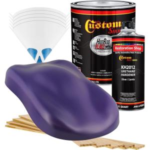 imageCustom Shop  Mystical Purple  Hot Rod Flatz Flat Matte Satin Urethane Auto Paint  Complete Gallon Paint Kit  Professional Low Sheen Automotive Car Truck Coating 41 Mix Ratio