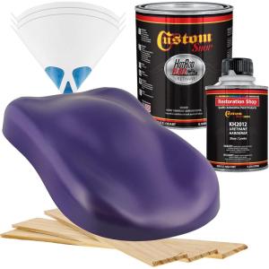 imageCustom Shop  Mystical Purple  Hot Rod Flatz Flat Matte Satin Urethane Auto Paint  Complete Quart Paint Kit  Professional Low Sheen Automotive Car Truck Coating 41 Mix Ratio