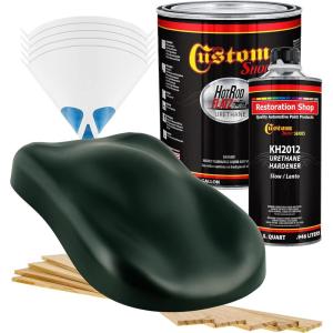 imageCustom Shop  Rock Moss Green  Hot Rod Flatz Flat Matte Satin Urethane Auto Paint  Complete Gallon Paint Kit  Professional Low Sheen Automotive Car Truck Coating 41 Mix Ratio