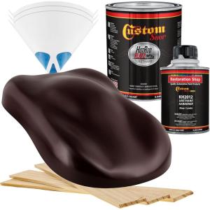 imageCustom Shop  Royal Maroon  Hot Rod Flatz Flat Matte Satin Urethane Auto Paint  Complete Quart Paint Kit  Professional Low Sheen Automotive Car Truck Coating 41 Mix Ratio