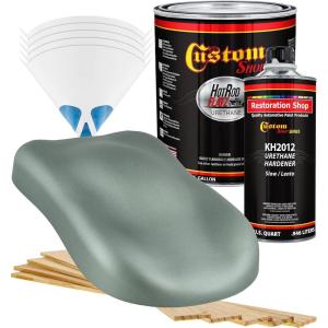 imageCustom Shop  Slate Green Metallic  Hot Rod Flatz Flat Matte Satin Urethane Auto Paint  Complete Gallon Paint Kit  Professional Low Sheen Automotive Car Truck Coating 41 Mix Ratio