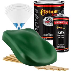 imageCustom Shop  Speed Green  Hot Rod Flatz Flat Matte Satin Urethane Auto Paint  Complete Gallon Paint Kit  Professional Low Sheen Automotive Car Truck Coating 41 Mix Ratio