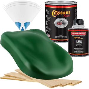 imageCustom Shop  Speed Green  Hot Rod Flatz Flat Matte Satin Urethane Auto Paint  Complete Quart Paint Kit  Professional Low Sheen Automotive Car Truck Coating 41 Mix Ratio