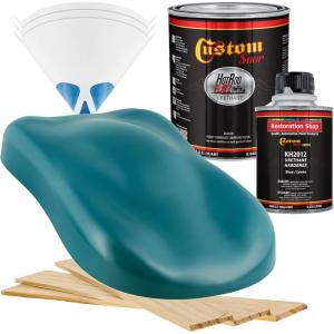 imageCustom Shop  Steel Blue  Hot Rod Flatz Flat Matte Satin Urethane Auto Paint  Complete Quart Paint Kit  Professional Low Sheen Automotive Car Truck Coating 41 Mix Ratio