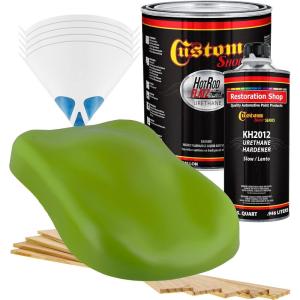 imageCustom Shop  Sublime Green  Hot Rod Flatz Flat Matte Satin Urethane Auto Paint  Complete Gallon Paint Kit  Professional Low Sheen Automotive Car Truck Coating 41 Mix Ratio