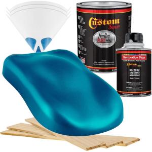 imageCustom Shop  Teal Green Metallic  Hot Rod Flatz Flat Matte Satin Urethane Auto Paint  Complete Quart Paint Kit  Professional Low Sheen Automotive Car Truck Coating 41 Mix Ratio